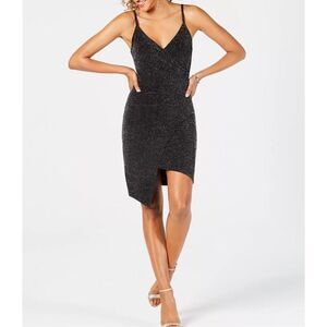 ALMOST FAMOUS Asymmetrical Faux-Wrap Dress Size S